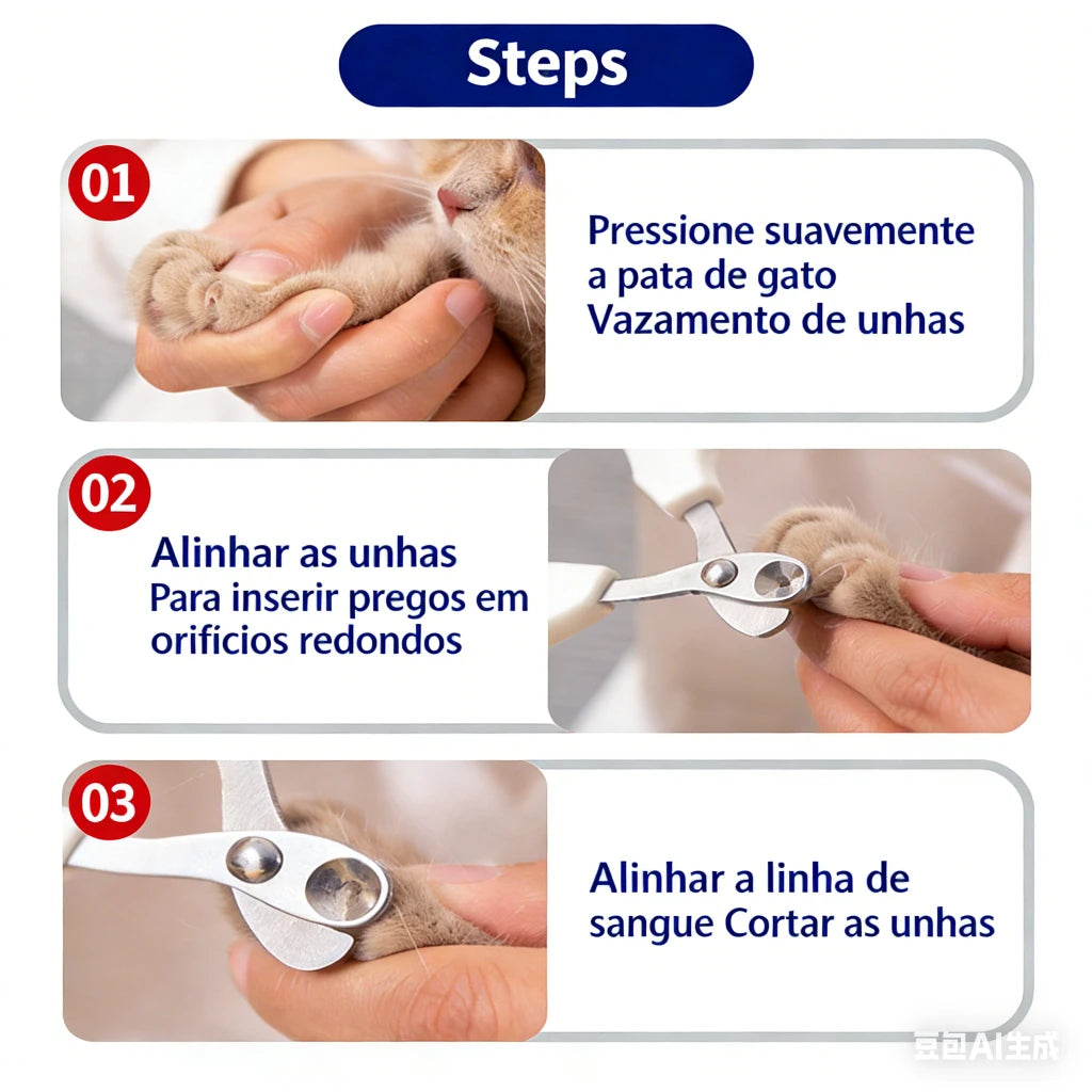 Cortador de Unhas com LED para Cães e Gatos