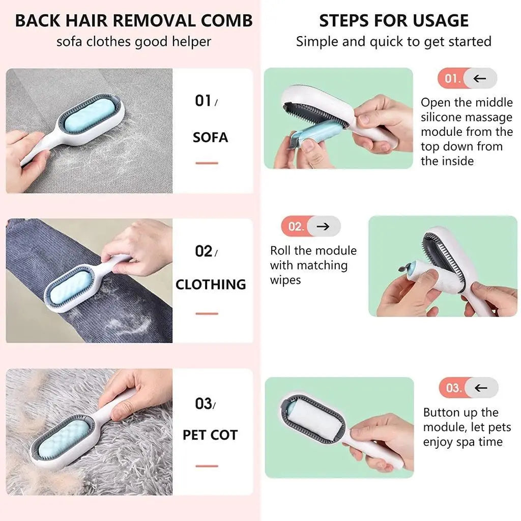 Escova de Cabelo Profissional para Gatos e Cães