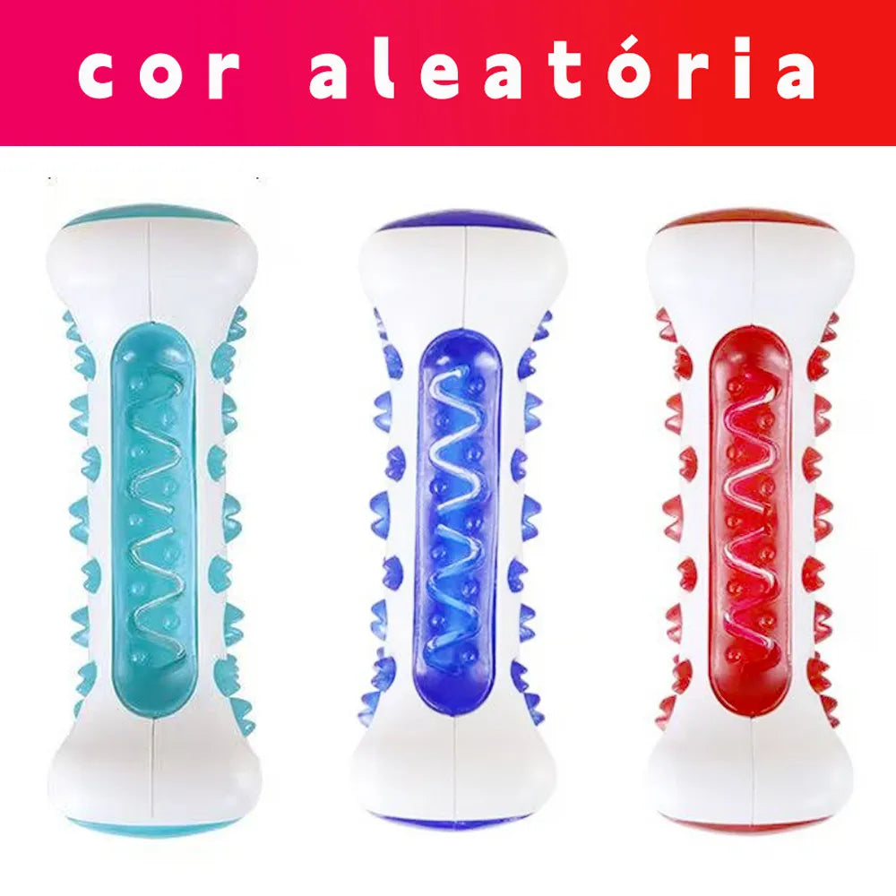Brinquedo Mastigável Interativo para Pets Limpeza de Dentes e Antiestresse